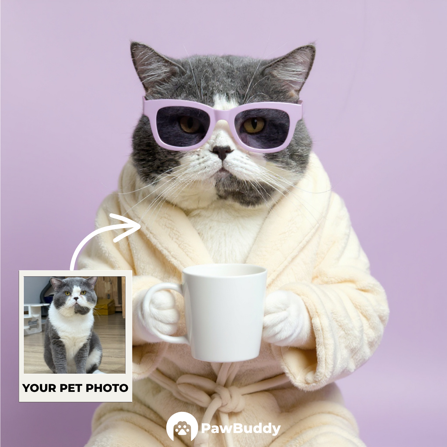 Custom Pet Portrait Lavender Calm Spa Style Digital Artwork - Personalized High-Resolution Artwork for Pet Lovers, Perfect for Online Sharing or as a Unique Relaxation-Themed Keepsake