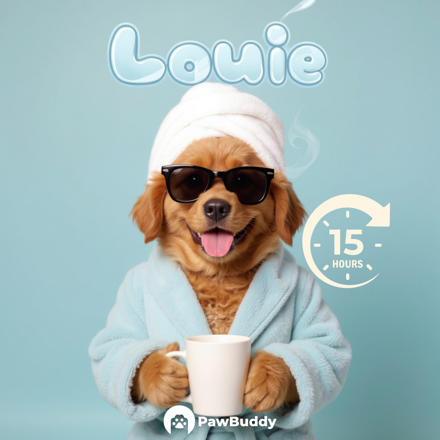 Custom Pet Portrait Cool Breeze Spa Style Digital Artwork - Personalized High-Resolution Artwork for Pet Lovers, Perfect for Online Sharing or as a Unique Relaxation-Themed Keepsake