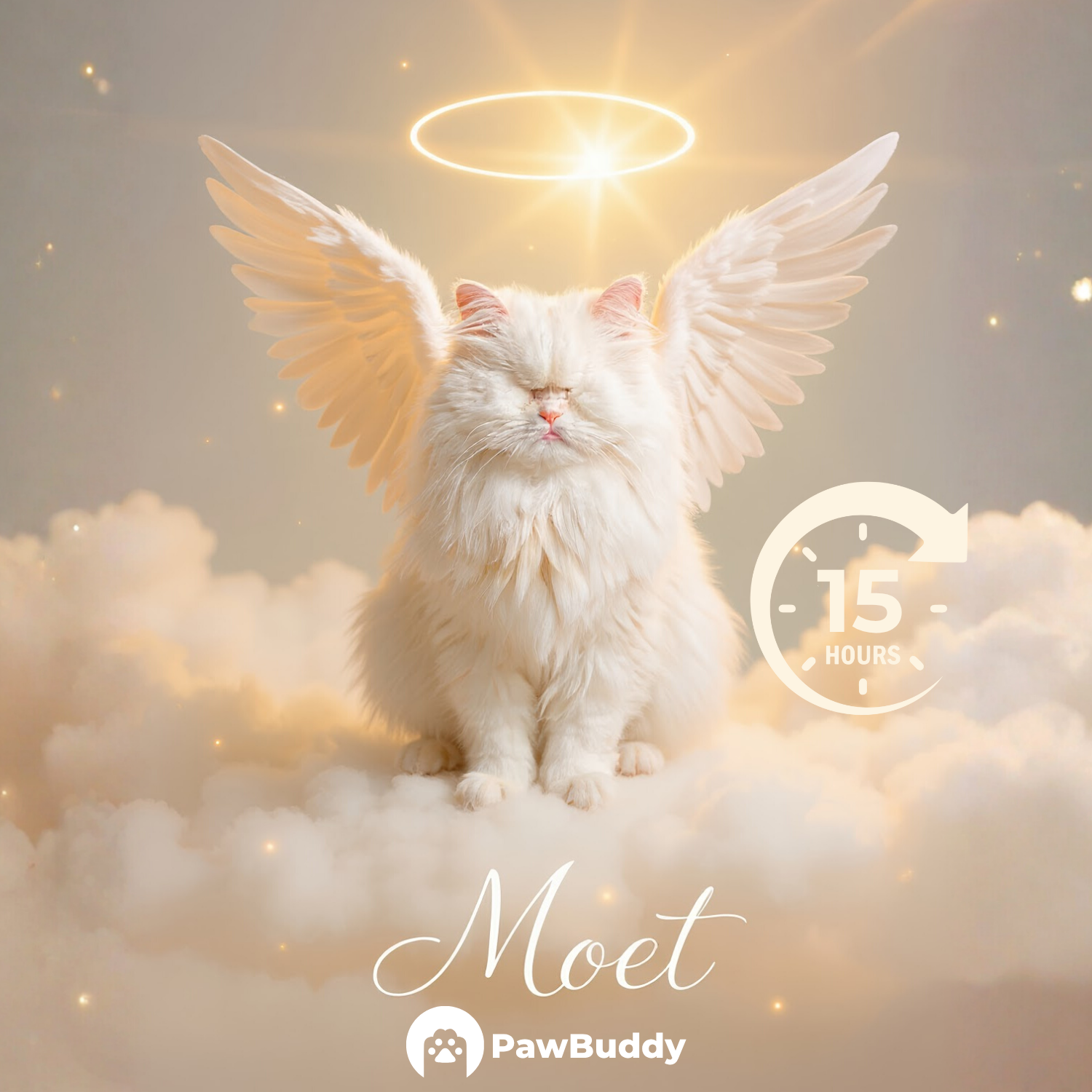 Custom Pet Portrait Golden Halo Angel Style Digital Artwork - Personalized High-Resolution Artwork for Pet Lovers, Perfect for Online Sharing or as a Unique Memorial Keepsake