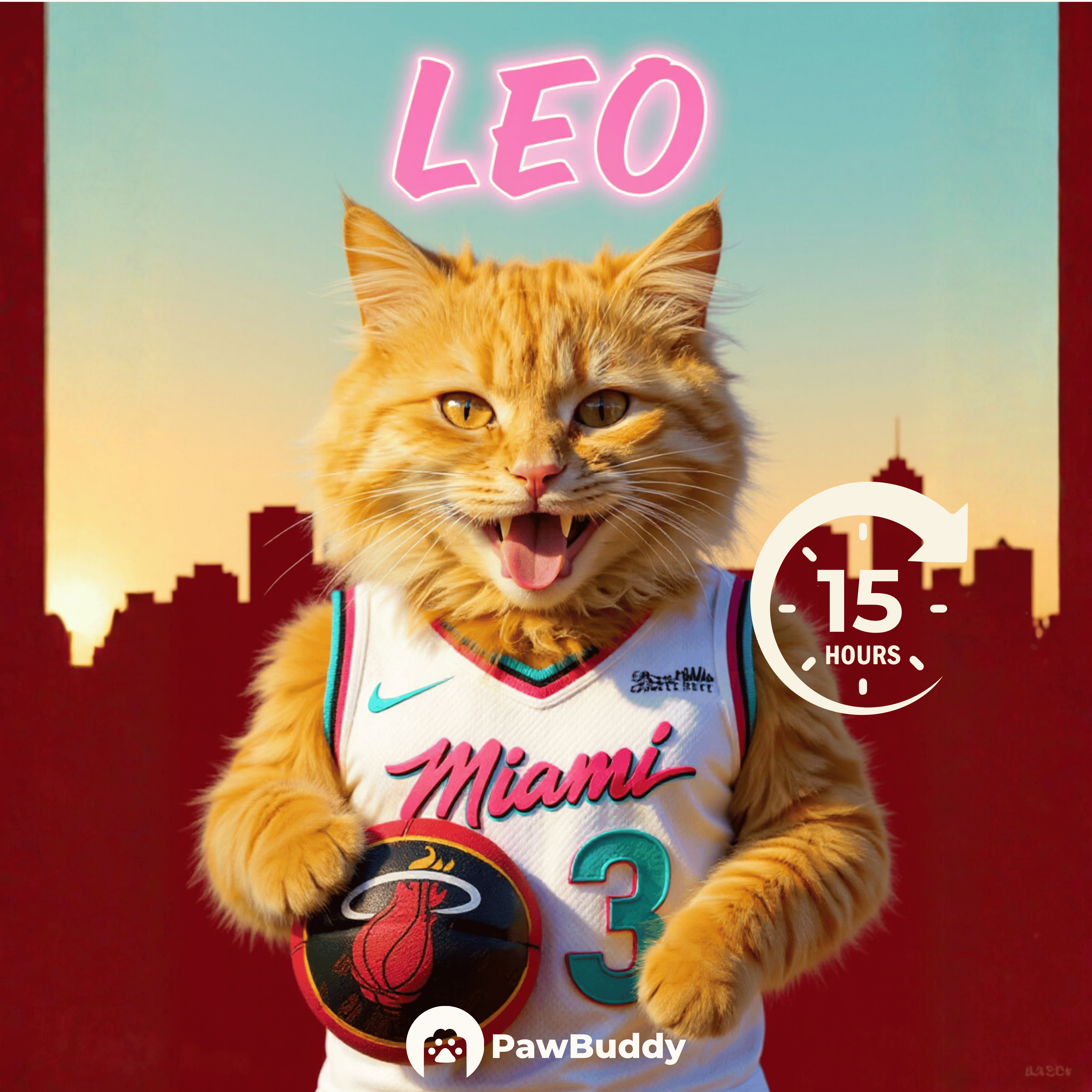 Custom Pet Portrait Midnight Precision Basketball Style Digital Artwork (Golden Champion Edition) -  Personalized High Resolution Artwork for Pet Lovers, Perfect for Online Sharing or as a Unique Sports Themed Keepsake