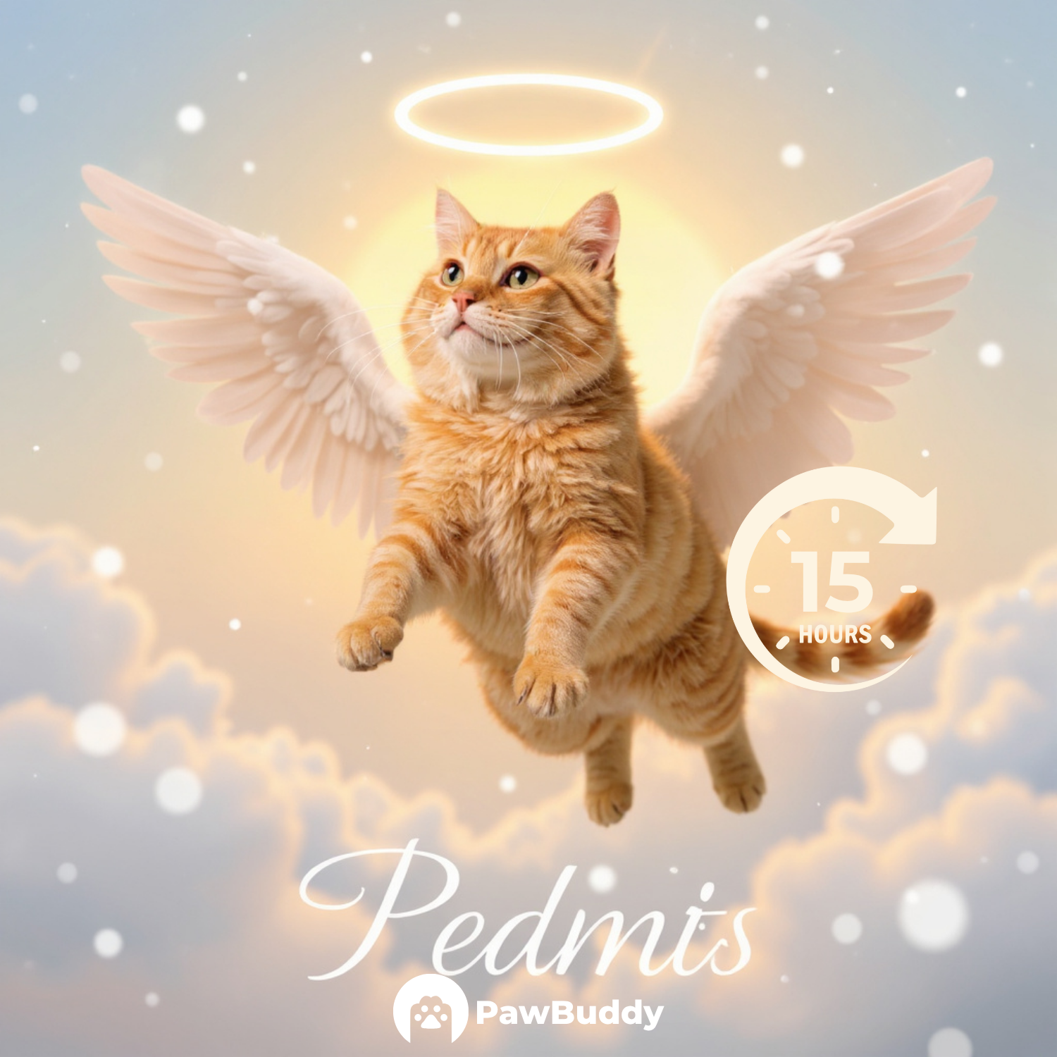Custom Pet Portrait Heavenly Flight Angel Style Digital Artwork - Personalized High-Resolution Artwork for Pet Lovers, Perfect for Online Sharing or as a Unique Memorial Keepsake
