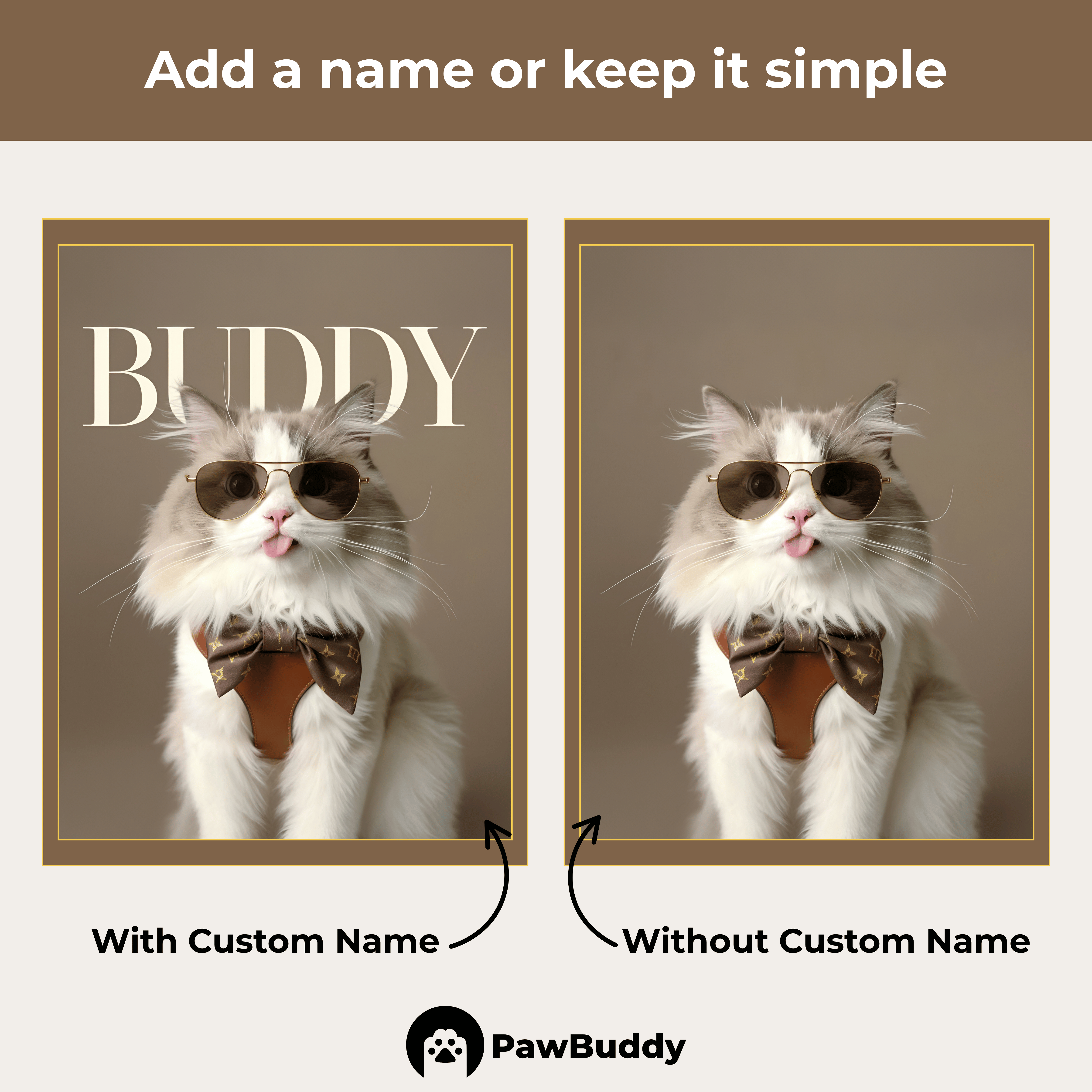 Custom Pet Portrait Monogram Chic Luxury Style Digital Artwork – Personalized High-Resolution Artwork for Pet Lovers, Perfect for Online Sharing or as a Unique Elegant Keepsake