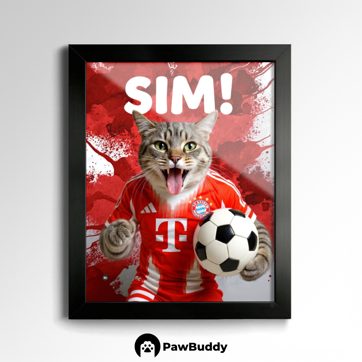Custom Pet Poster Crimson Blazer Soccer Portrait – Personalized High-Resolution Matte Print for Wall Art, Home Decor, or Unique Gifts for Pet Lovers (Frame Not Included)