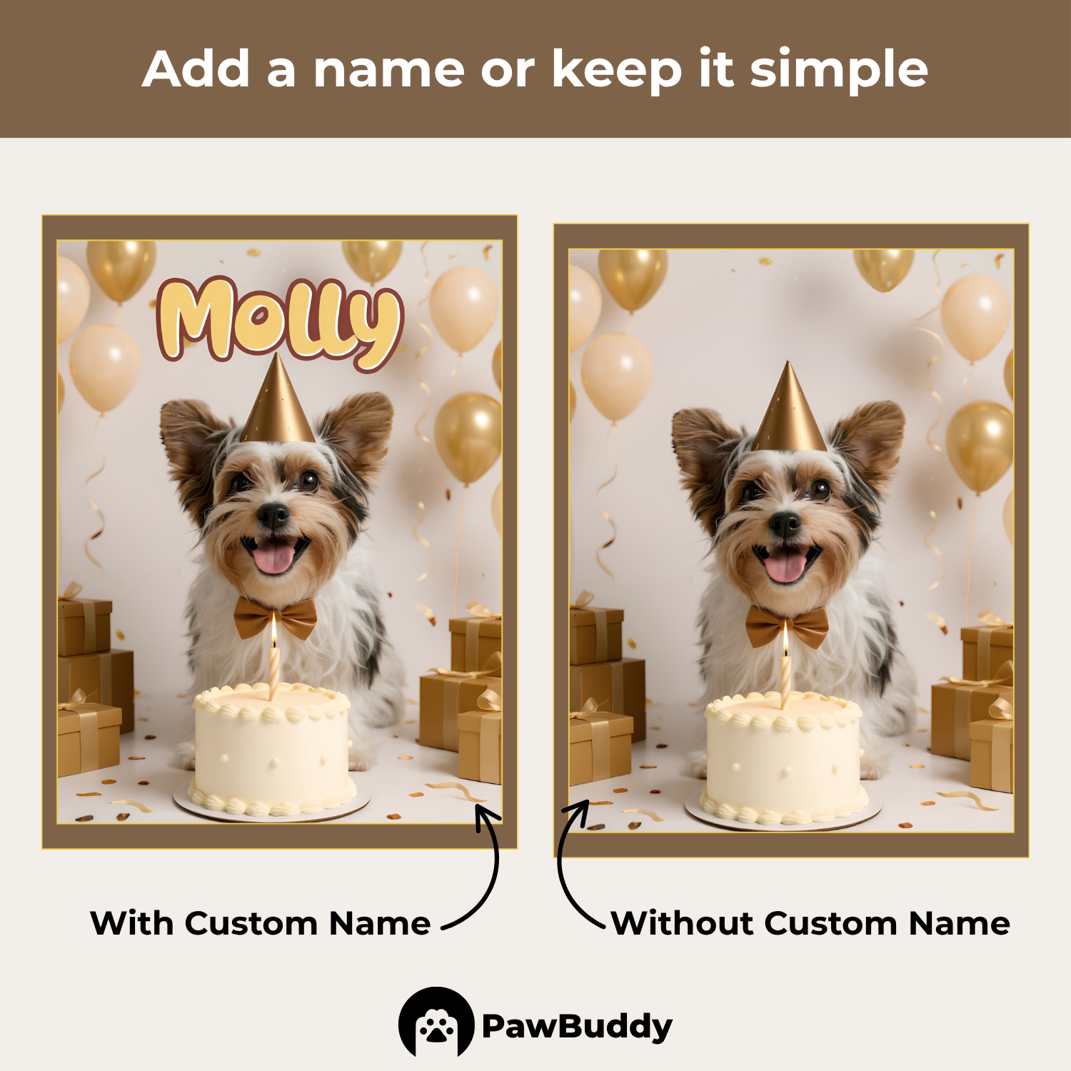 Custom Pet Portrait Pet Birthday Digital Artwork - Personalized High-Resolution Artwork for Pet Lovers, Perfect for Online Sharing or as a Unique Celebration-Themed Keepsake