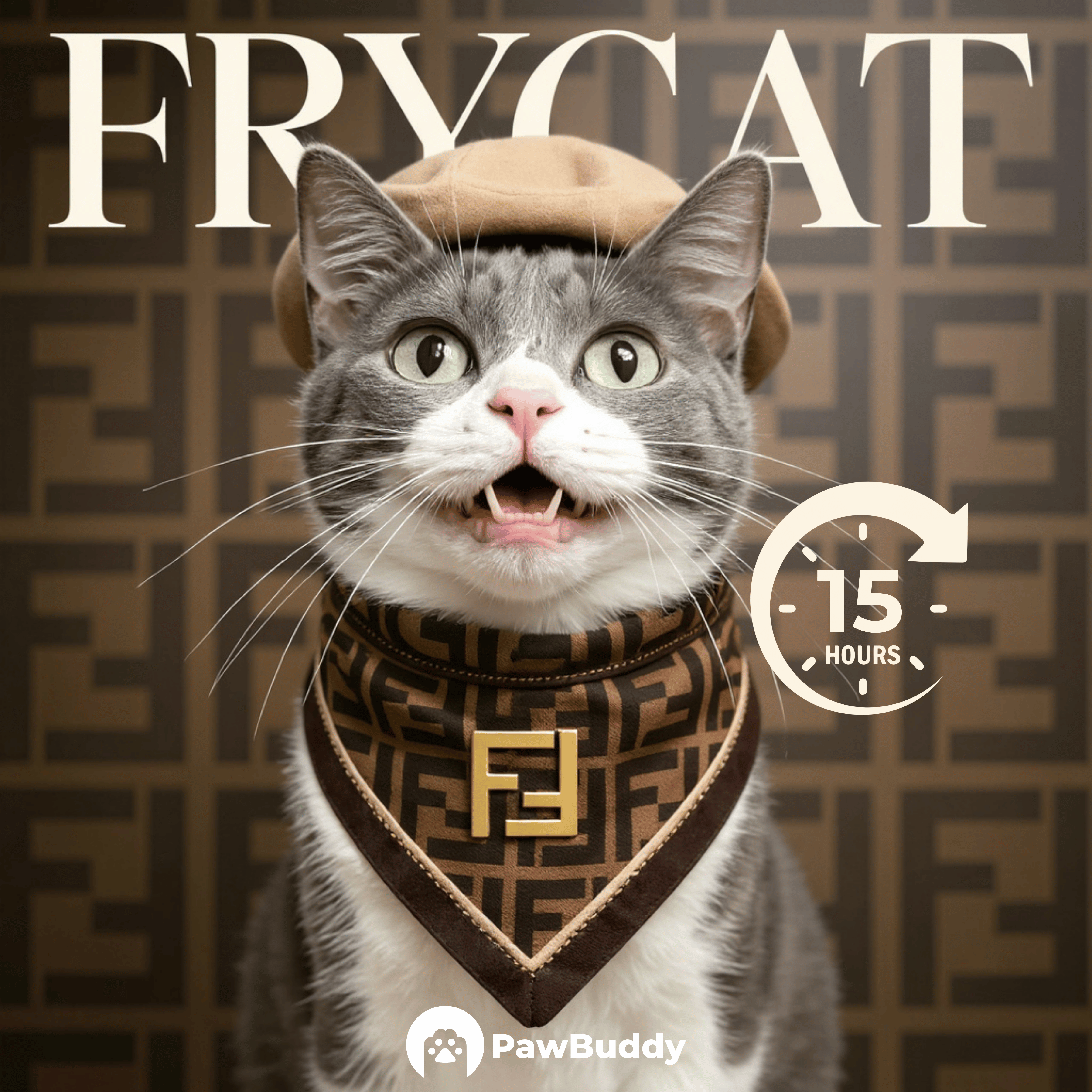 Custom Pet Portrait Monogram Luxe Italian Couture Style Digital Artwork – Personalized High-Resolution Artwork for Pet Lovers, Perfect for Online Sharing or as a Unique Luxury Keepsake