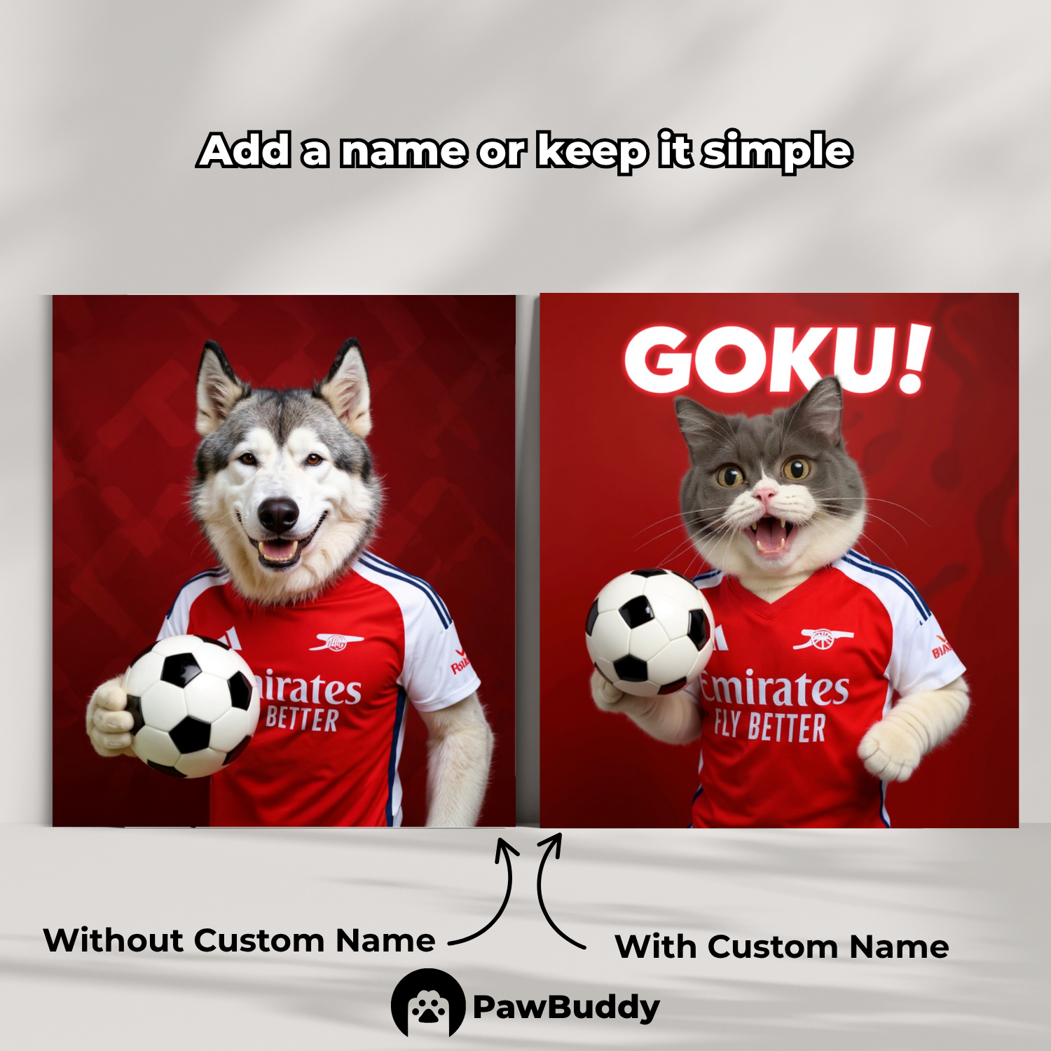 Custom Pet Poster Fearless Red Striker Portrait – Personalized High-Resolution Matte Print for Wall Art, Home Decor, or Unique Gifts for Pet Lovers (Frame Not Included)
