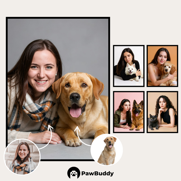 Custom Digital Art Relaxed Companion Portrait – Personalized High-Resolution 3:4 Ratio File for Printing, Online Sharing, or Unique Digital Keepsakes
